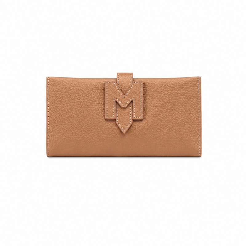 mova-organisateur-pliable-beige-sable-2 Mova | Organisateur Cuir Pliable – Fermoir Signature en M